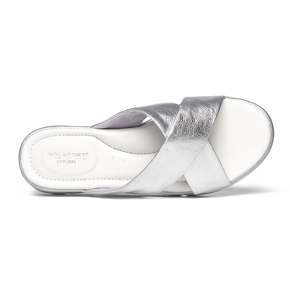 Rockport Womens Sandals Silver - R-Evolution - UK 596-UWFSMY